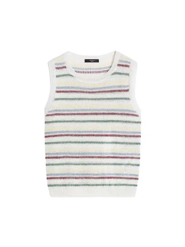 Weekend Max Mara Women's Linen Yarn Waistcoat Top - Cream
