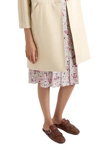 Prada Women's Floral Print Georgette Dress | Thumbnail 5