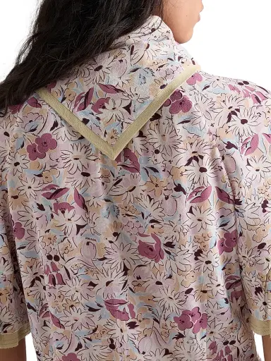 Prada Women's Floral Print Georgette Dress | Thumbnail 6