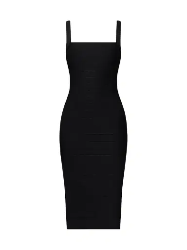 Hervé Léger Women's The Neri Bandage Midi-Dress - Black - Size XL | Thumbnail 1