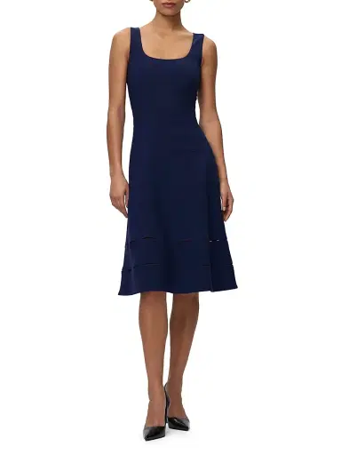 Hervé Léger Women's Zinnia Stretch Crepe Midi-Dress - Storm - Size 8 | Thumbnail 2