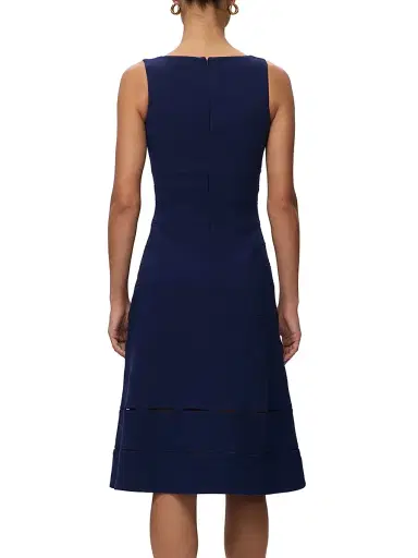 Hervé Léger Women's Zinnia Stretch Crepe Midi-Dress - Storm - Size 8 | Thumbnail 5