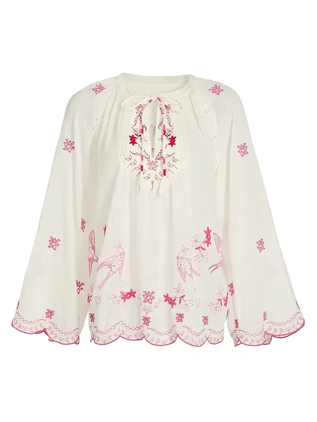 Women's Jasmine Honey Laney Scallop Blouse - Off White