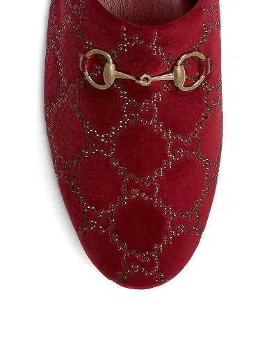 Gucci Women's Lucy Horsebit Velvet Mules - Ros Ancora | Thumbnail 5 Gucci Women's Lucy Horsebit Velvet Mules - Ros Ancora | Thumbnail 5