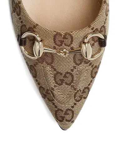 Gucci Women's Erin 85MM Horsebit GG Canvas Pumps | Thumbnail 5 Gucci Women's Erin 85MM Horsebit GG Canvas Pumps | Thumbnail 5