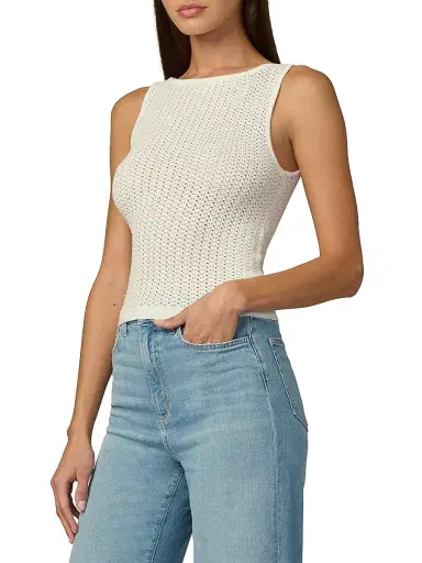 Joe's Jeans Women's Crochet Boatneck Tank | Thumbnail 3 Joe's Jeans Women's Crochet Boatneck Tank | Thumbnail 3