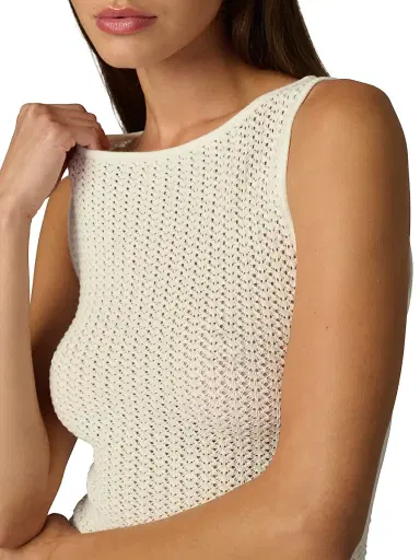 Joe's Jeans Women's Crochet Boatneck Tank | Thumbnail 5 Joe's Jeans Women's Crochet Boatneck Tank | Thumbnail 5