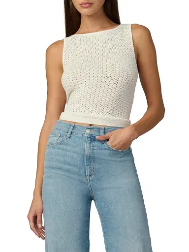 Joe's Jeans Women's Crochet Boatneck Tank | Thumbnail 1 Joe's Jeans Women's Crochet Boatneck Tank | Thumbnail 1