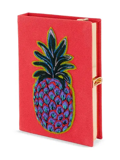 Olympia Le-Tan Women's Pineapple Embroidered Book Clutch - Amarilys | Thumbnail 2