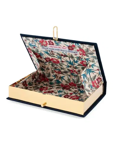 Olympia Le-Tan Women's Tropicalia Embroidered Book Clutch - Ultra Eclipse | Thumbnail 4 Olympia Le-Tan Women's Tropicalia Embroidered Book Clutch - Ultra Eclipse | Thumbnail 4