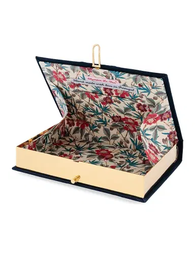 Olympia Le Tan Women's Oysters In Miami Embroidered Book Clutch - Ultra Eclipse | Thumbnail 4 Olympia Le Tan Women's Oysters In Miami Embroidered Book Clutch - Ultra Eclipse | Thumbnail 4