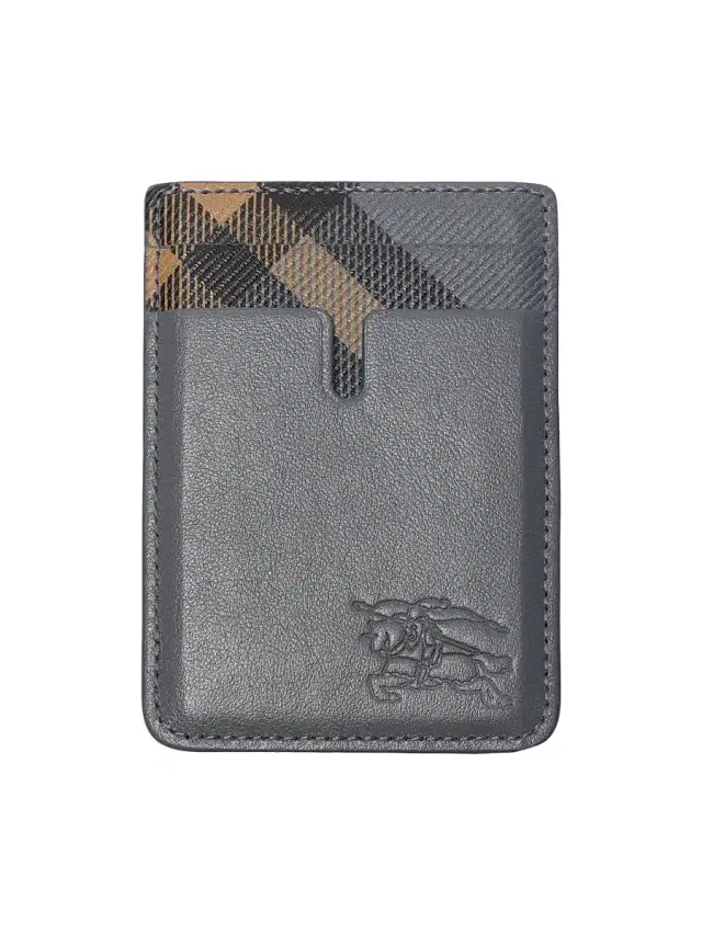 Men's Check Magnetic Phone Card Case - Wave Blue Men's Check Magnetic Phone Card Case - Wave Blue