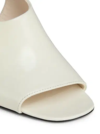 TOTEME Women's Contour Naplack 85MM Leather Slingback Sandals - Off White - Size 11 | Thumbnail 5