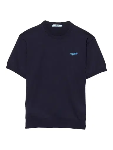 Prada Women's Silk Crew-Neck Sweater - Blue - Size 10 | Thumbnail 1