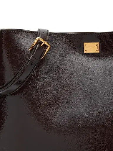 Dolce & Gabbana Women's Tumbled Leather Shoulder Bag | Thumbnail 5 Dolce & Gabbana Women's Tumbled Leather Shoulder Bag | Thumbnail 5