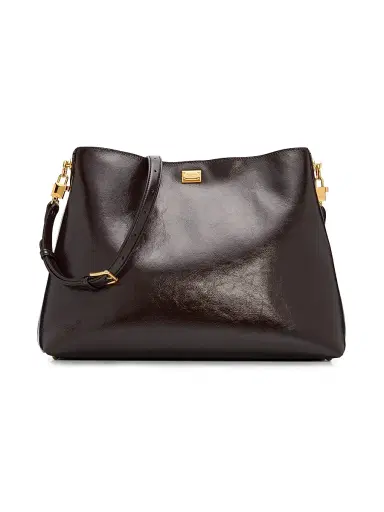 Dolce & Gabbana Women's Tumbled Leather Shoulder Bag | Thumbnail 1 Dolce & Gabbana Women's Tumbled Leather Shoulder Bag | Thumbnail 1