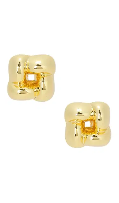 Jenny Bird Mini Woven Square Earrings | Thumbnail 1 Jenny Bird Mini Woven Square Earrings | Thumbnail 1