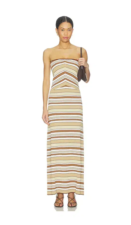 MINKPINK Vela Strapless Knit Midi Dress