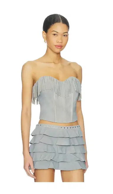 LAMARQUE x REVOLVE Gianni Fringed Suede Bustier Top | Thumbnail 2 LAMARQUE x REVOLVE Gianni Fringed Suede Bustier Top | Thumbnail 2