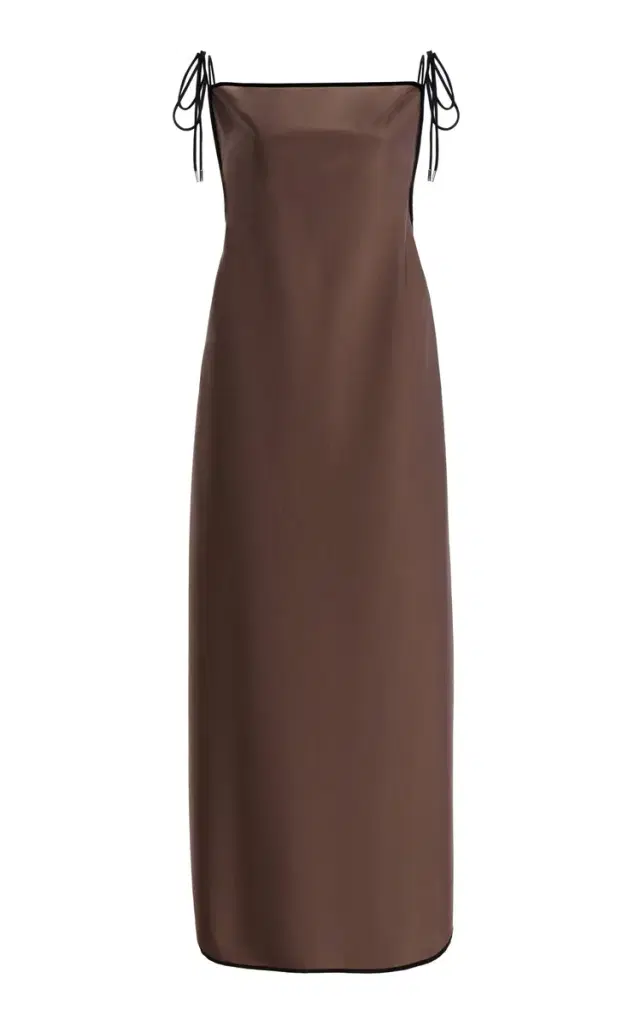 Temily Signature Summer Bones Satin Maxi Dress