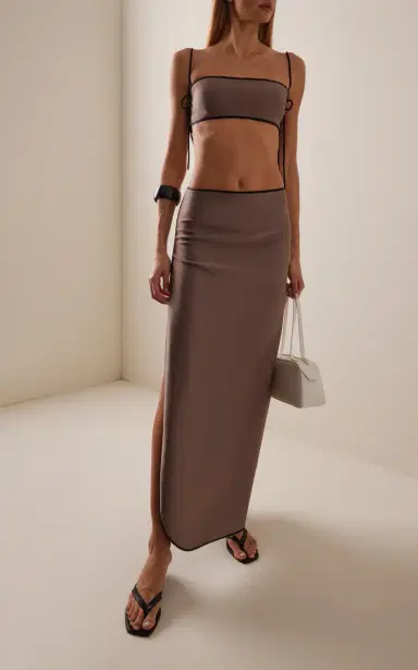 Temily Summer Bones Satin Sheath Maxi Skirt | Thumbnail 2
