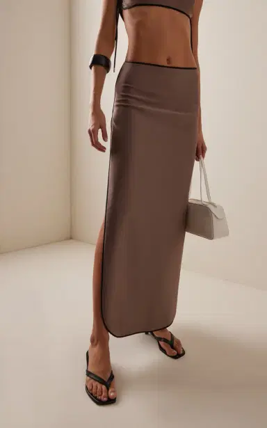 Temily Summer Bones Satin Sheath Maxi Skirt | Thumbnail 3