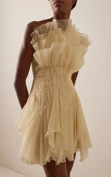 Aje Nisha One-Shoulder Organza Mini Dress | Thumbnail 3 Aje Nisha One-Shoulder Organza Mini Dress | Thumbnail 3