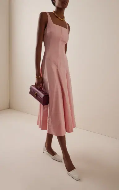 Staud Willow Stretch-Cotton Midi Dress | Thumbnail 2