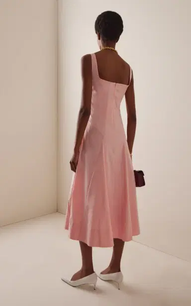 Staud Willow Stretch-Cotton Midi Dress | Thumbnail 4