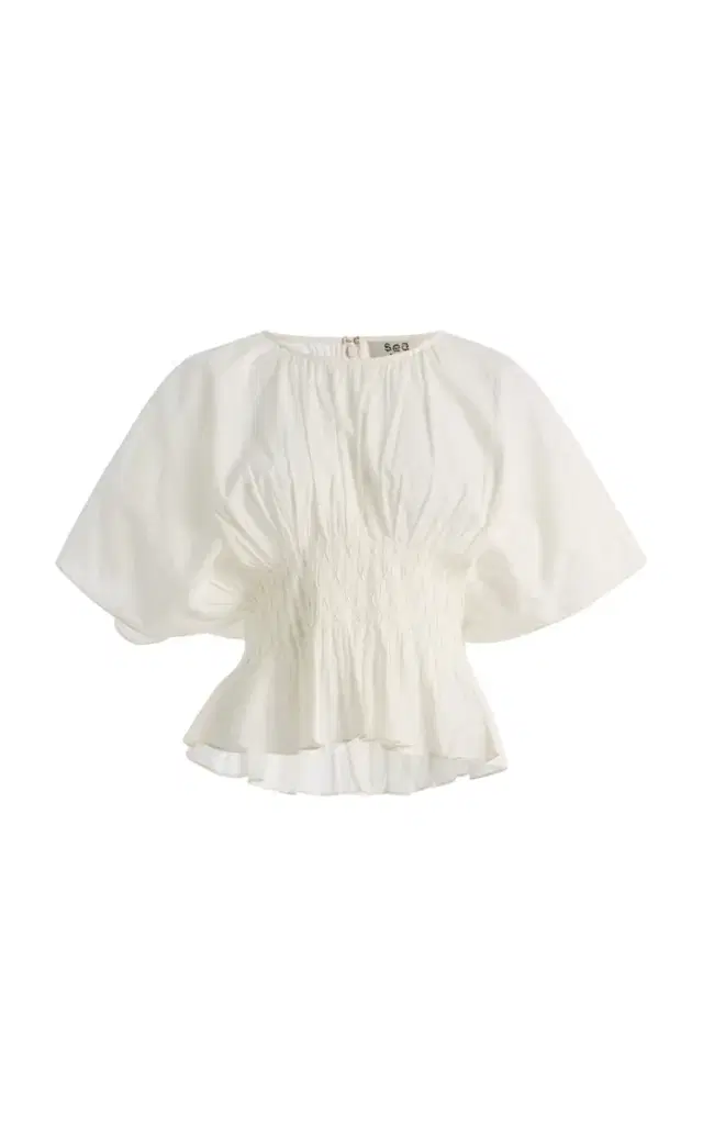 Violet Gathered Ramie Top
