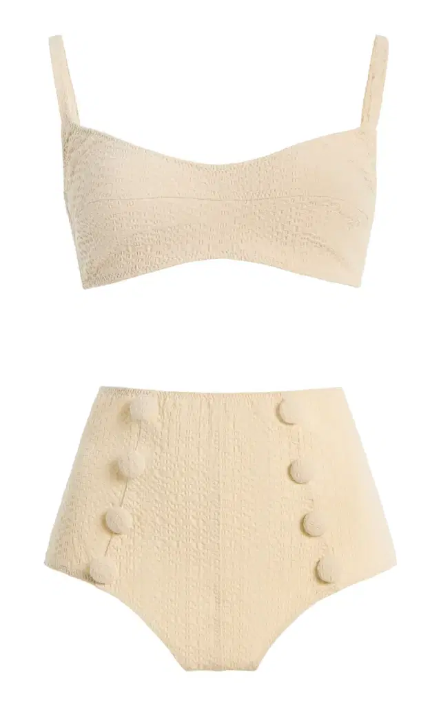 Seersucker Balconette High-Waist Bikini