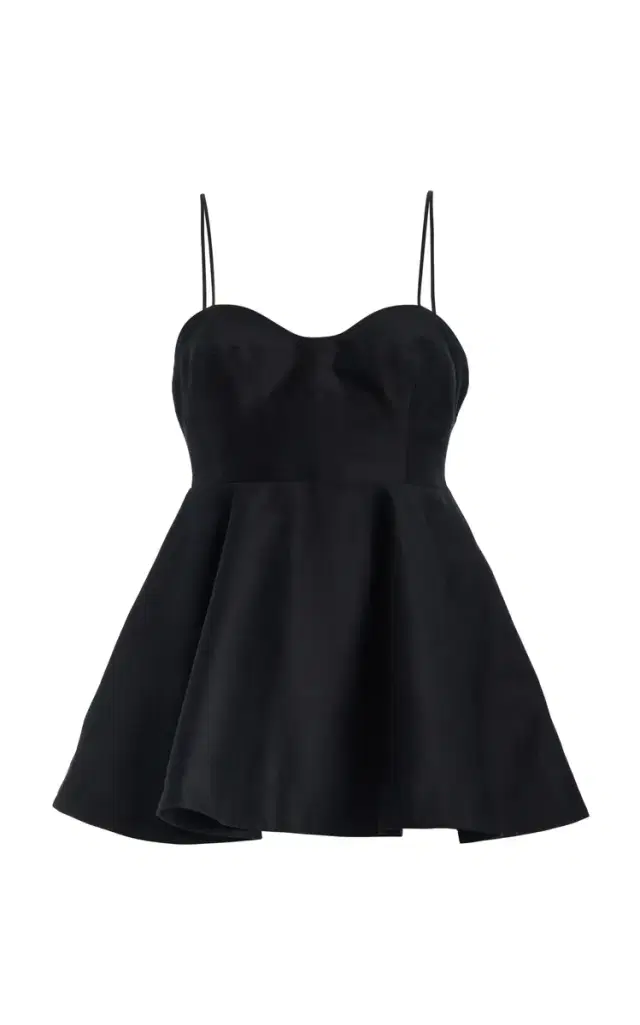 Róhe Wool-Silk Bustier Peplum Top