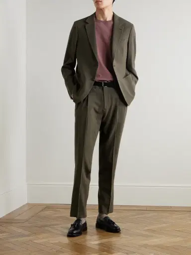 MR P. Straight-Leg Wool-Blend Seersucker Trousers - Men | Thumbnail 2