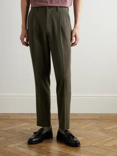 MR P. Straight-Leg Wool-Blend Seersucker Trousers - Men | Thumbnail 3