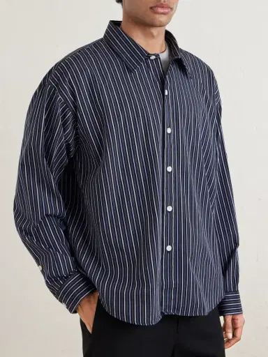 mfpen Exact Striped Cotton-Poplin Shirt - Men | Thumbnail 3