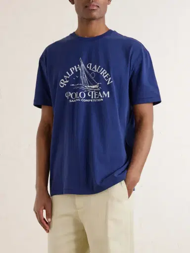 Polo Ralph Lauren Logo-Print Cotton-Jersey T-Shirt - Men | Thumbnail 3