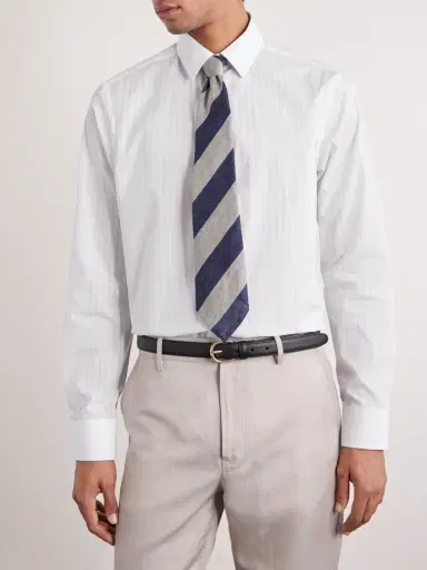 Canali Pinstriped Cotton Shirt - Men | Thumbnail 3