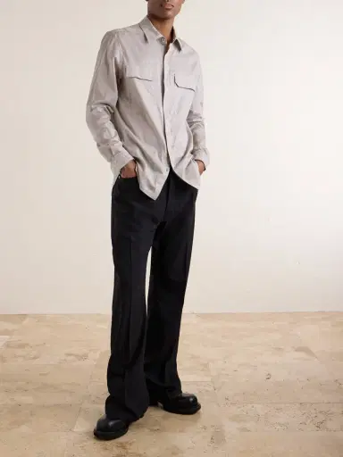 Rick Owens Organic Cotton-Voile Shirt - Men | Thumbnail 2