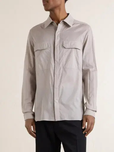 Rick Owens Organic Cotton-Voile Shirt - Men | Thumbnail 3