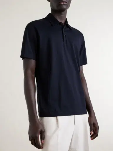 Slowear Cotton and Silk-Blend Jersey Polo Shirt - Men | Thumbnail 3