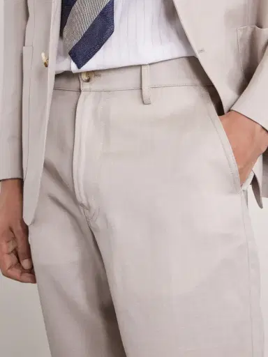 Canali Straight-Leg Wool and Linen-Blend Twill Suit Trousers - Men | Thumbnail 5 Canali Straight-Leg Wool and Linen-Blend Twill Suit Trousers - Men | Thumbnail 5