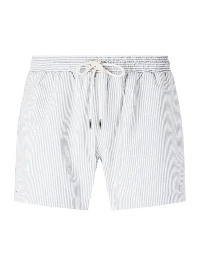 Jack Straight-Leg Mid-Length Striped Seersucker Swim Shorts - Men