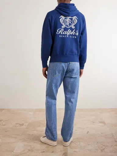Polo Ralph Lauren Logo-Print Cotton-Blend Jersey Hoodie - Men | Thumbnail 4