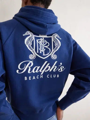 Polo Ralph Lauren Logo-Print Cotton-Blend Jersey Hoodie - Men | Thumbnail 5
