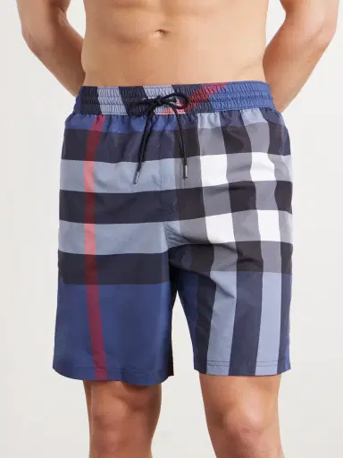 Burberry Straight-Leg Mid-Length Checked Swim Shorts - Men | Thumbnail 2 Burberry Straight-Leg Mid-Length Checked Swim Shorts - Men | Thumbnail 2