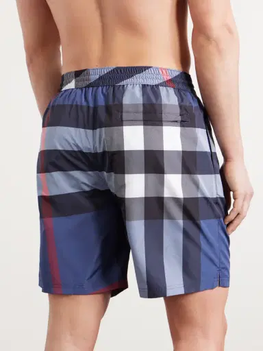 Burberry Straight-Leg Mid-Length Checked Swim Shorts - Men | Thumbnail 3 Burberry Straight-Leg Mid-Length Checked Swim Shorts - Men | Thumbnail 3