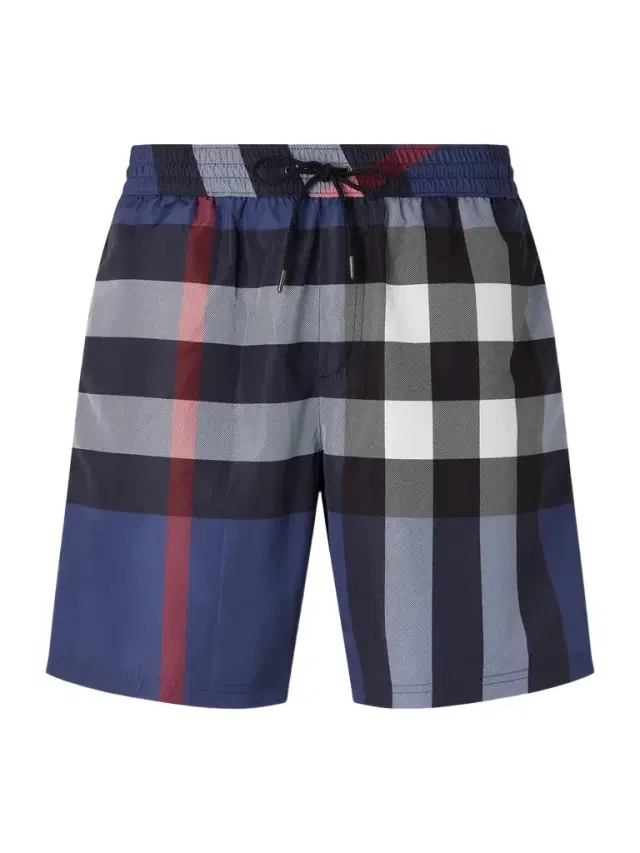 Burberry Straight-Leg Mid-Length Checked Swim Shorts - Men