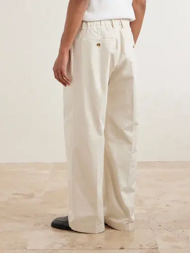 NN07 Kay 1420 Wide-Leg Pleated Organic Cotton-Blend Twill Trousers - Men | Thumbnail 4 NN07 Kay 1420 Wide-Leg Pleated Organic Cotton-Blend Twill Trousers - Men | Thumbnail 4