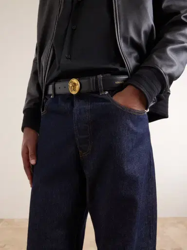 Versace 3.5cm Leather Belt - Men | Thumbnail 3