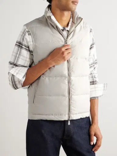 ELEVENTY Quilted Tech Wool-Blend Down Gilet - Men | Thumbnail 3 ELEVENTY Quilted Tech Wool-Blend Down Gilet - Men | Thumbnail 3